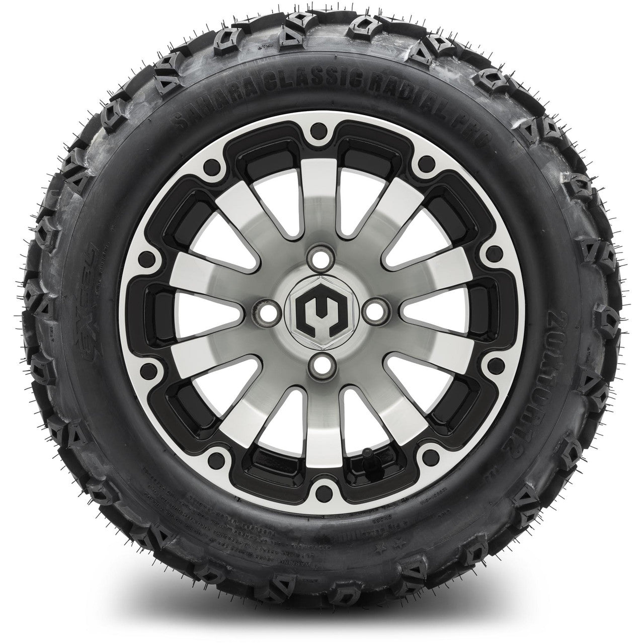 12" MODZ Bomber Machined Black - Tire and Wheel Combo