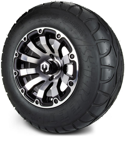 12" MODZ Bomber Machined Black - Tire and Wheel Combo