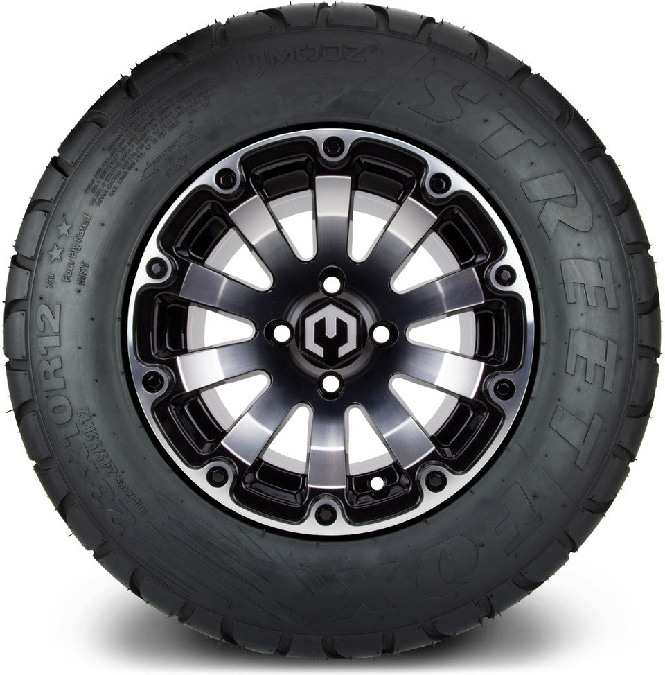 12" MODZ Bomber Machined Black - Tire and Wheel Combo