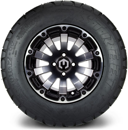 12" MODZ Bomber Machined Black - Tire and Wheel Combo