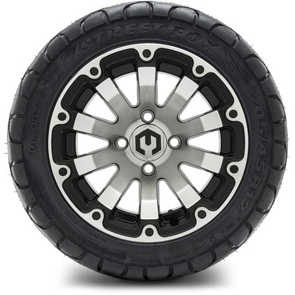 12" MODZ Bomber Machined Black - Tire and Wheel Combo
