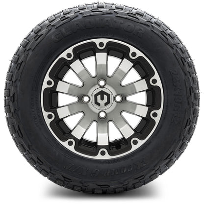 12" MODZ Bomber Machined Black - Tire and Wheel Combo