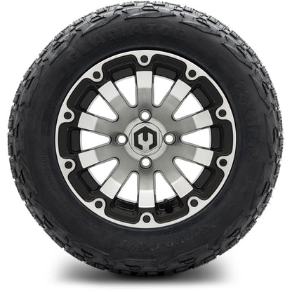 12" MODZ Bomber Machined Black - Tire and Wheel Combo