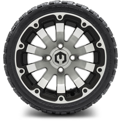 12" MODZ Bomber Machined Black - Tire and Wheel Combo