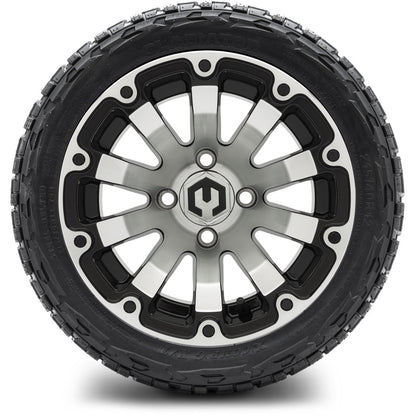12" MODZ Bomber Machined Black - Tire and Wheel Combo