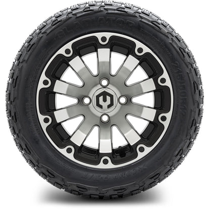 12" MODZ Bomber Machined Black - Tire and Wheel Combo