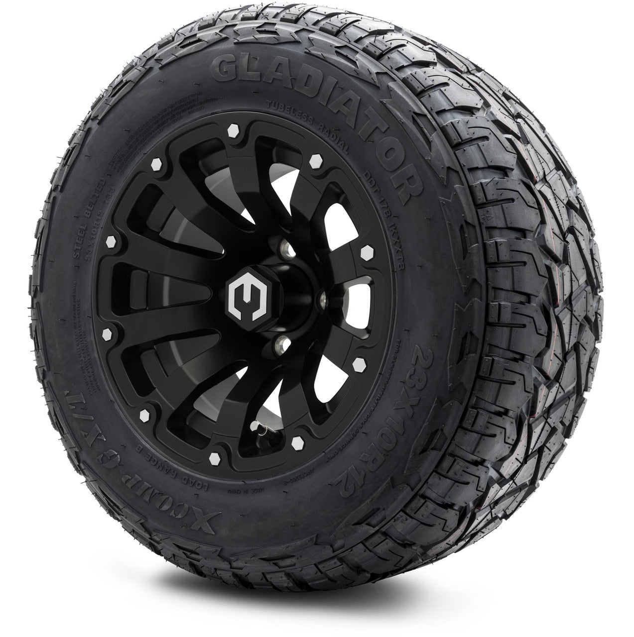 12" MODZ Bomber Matte Black - Tire and Wheel Combo