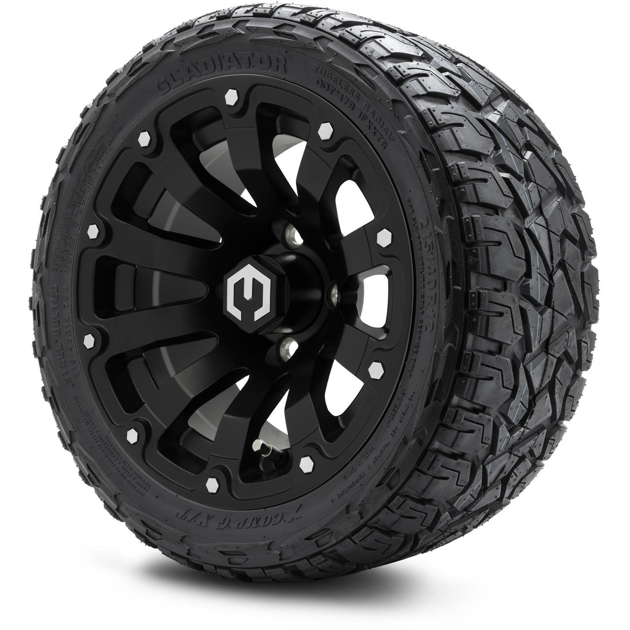 12" MODZ Bomber Matte Black - Tire and Wheel Combo