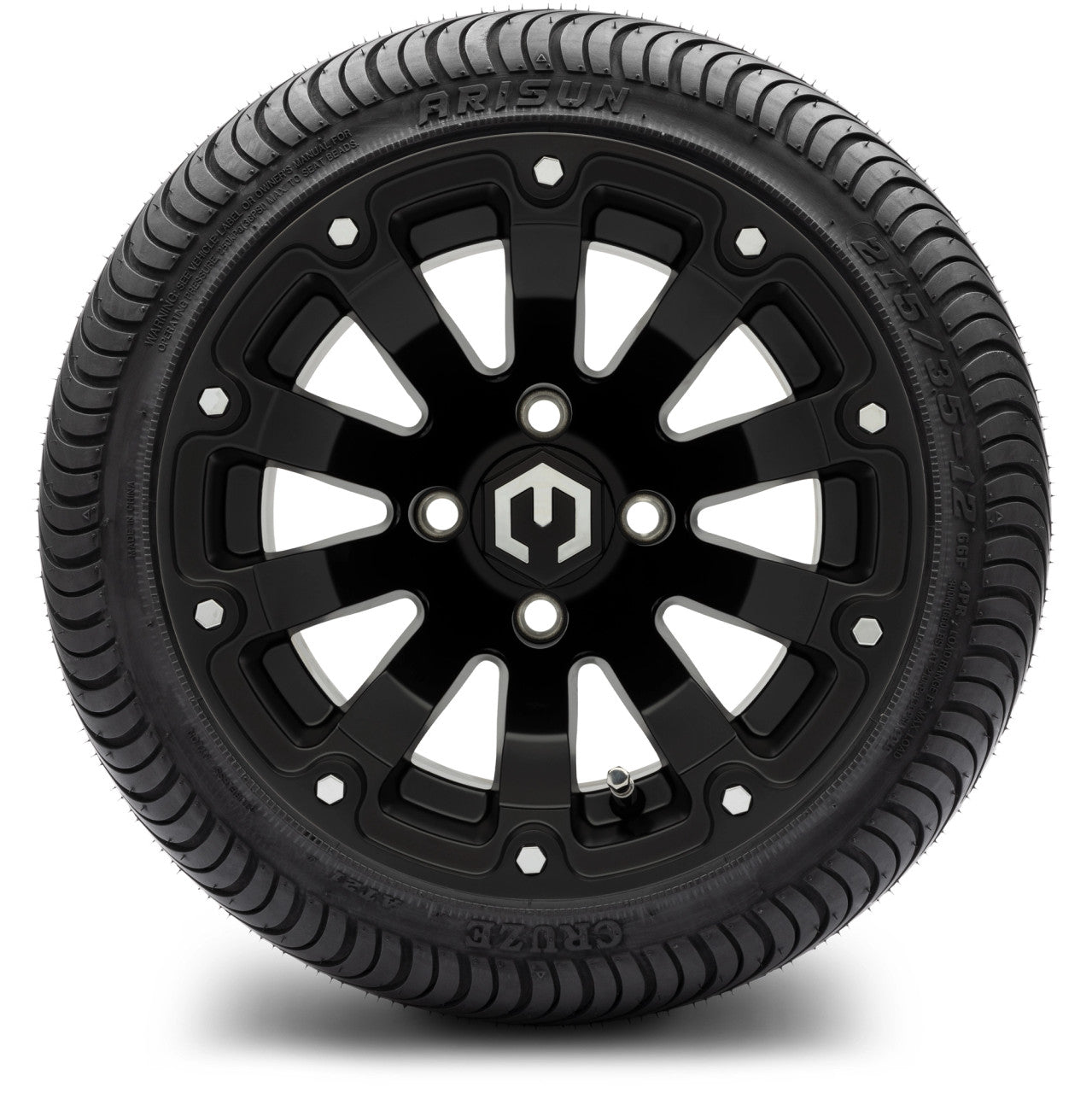 12" MODZ Bomber Matte Black - Tire and Wheel Combo