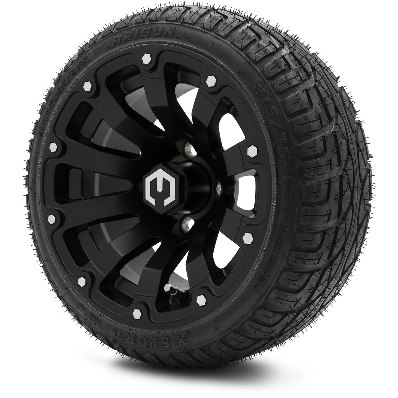 12" MODZ Bomber Matte Black - Tire and Wheel Combo