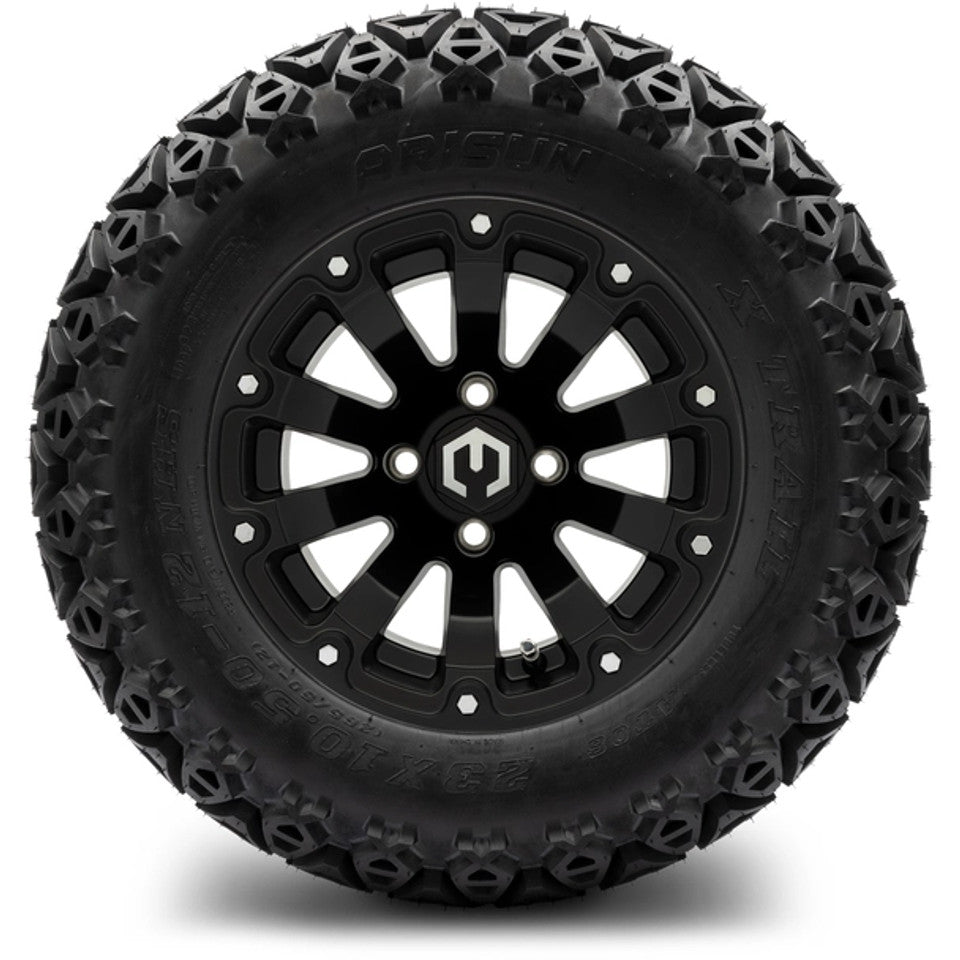 12" MODZ Bomber Matte Black - Tire and Wheel Combo