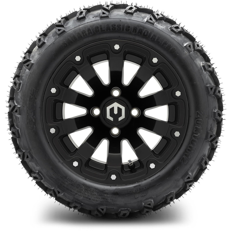 12" MODZ Bomber Matte Black - Tire and Wheel Combo