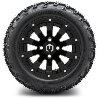 12" MODZ Bomber Matte Black - Tire and Wheel Combo
