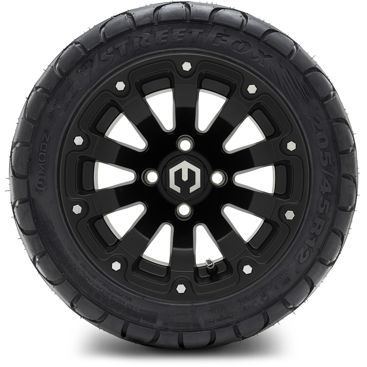 12" MODZ Bomber Matte Black - Tire and Wheel Combo