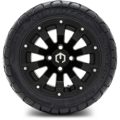 12" MODZ Bomber Matte Black - Tire and Wheel Combo