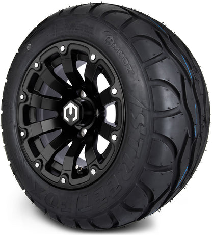 12" MODZ Bomber Matte Black - Tire and Wheel Combo
