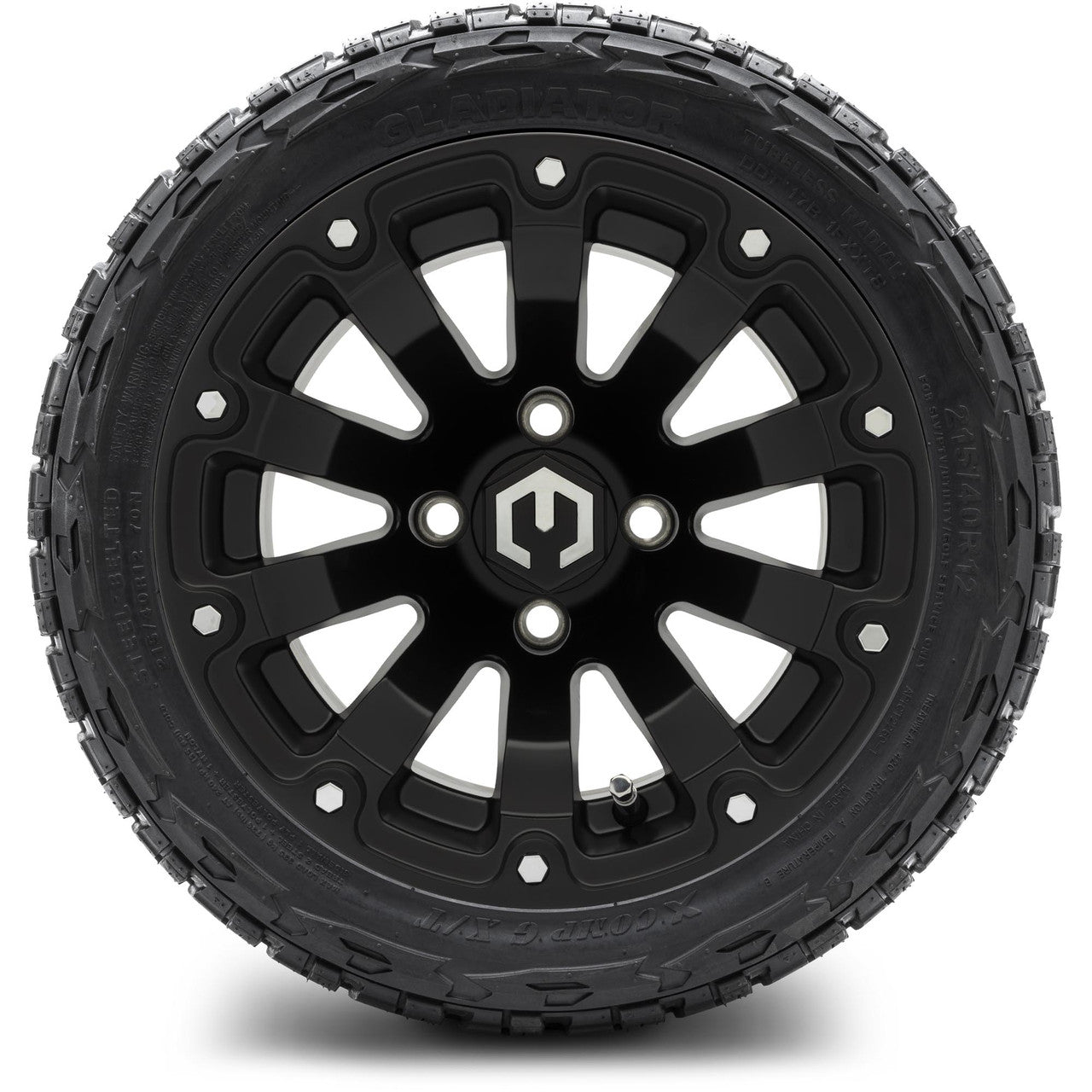 12" MODZ Bomber Matte Black - Tire and Wheel Combo