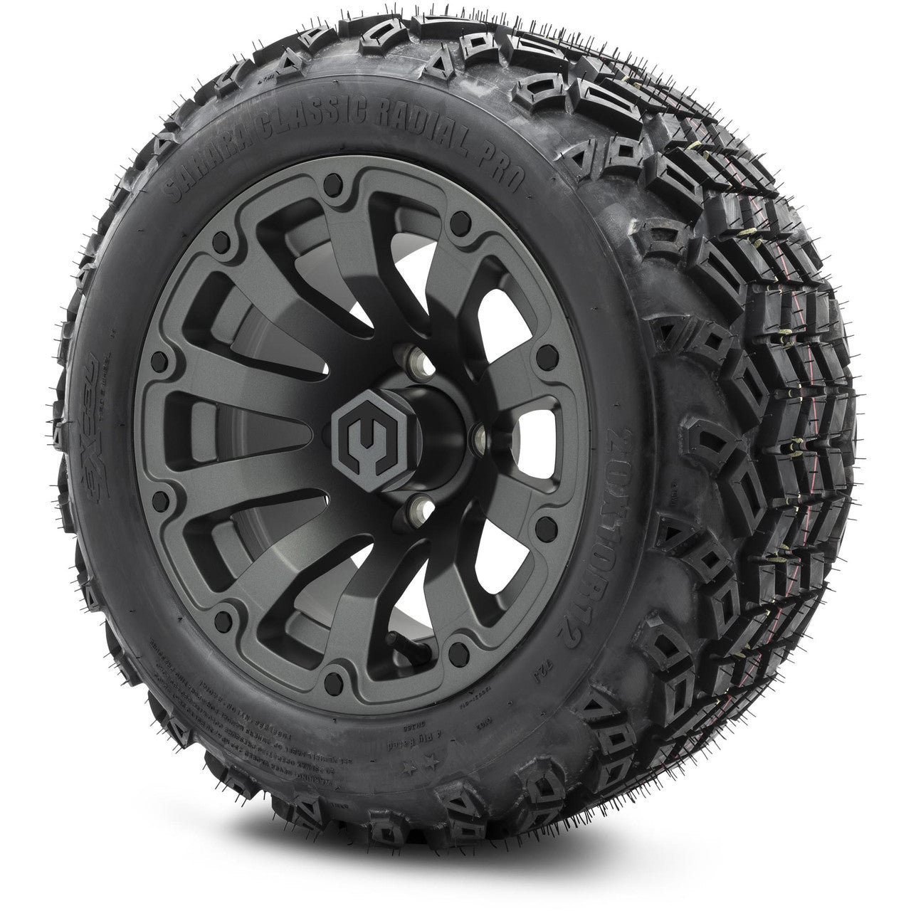 12" MODZ Bomber Matte Gunmetal - Tire and Wheel Combo