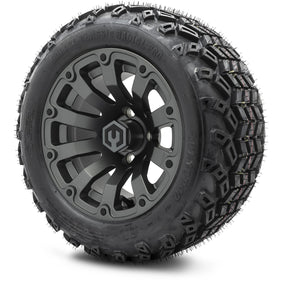 12" MODZ Bomber Matte Gunmetal - Tire and Wheel Combo