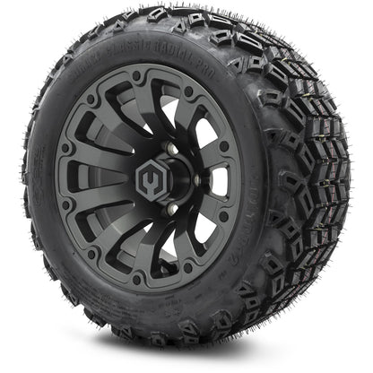12" MODZ Bomber Matte Gunmetal - Tire and Wheel Combo