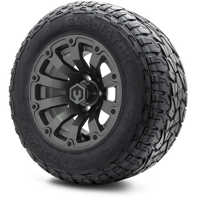12" MODZ Bomber Matte Gunmetal - Tire and Wheel Combo