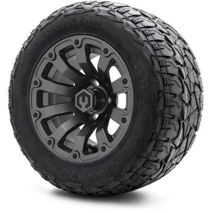 12" MODZ Bomber Matte Gunmetal - Tire and Wheel Combo