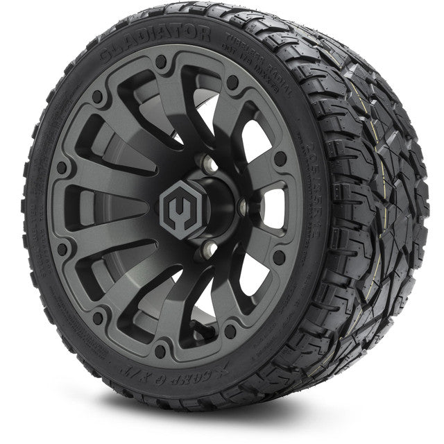 12" MODZ Bomber Matte Gunmetal - Tire and Wheel Combo