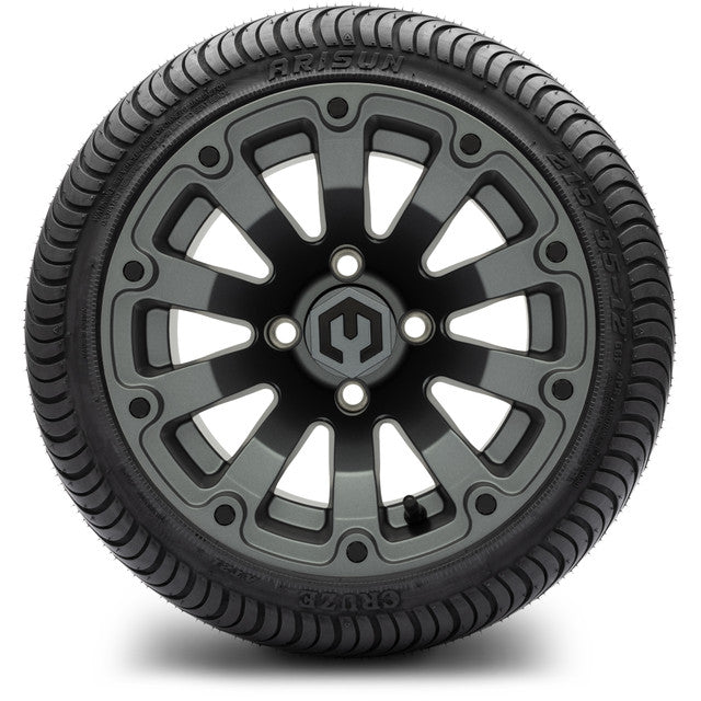 12" MODZ Bomber Matte Gunmetal - Tire and Wheel Combo