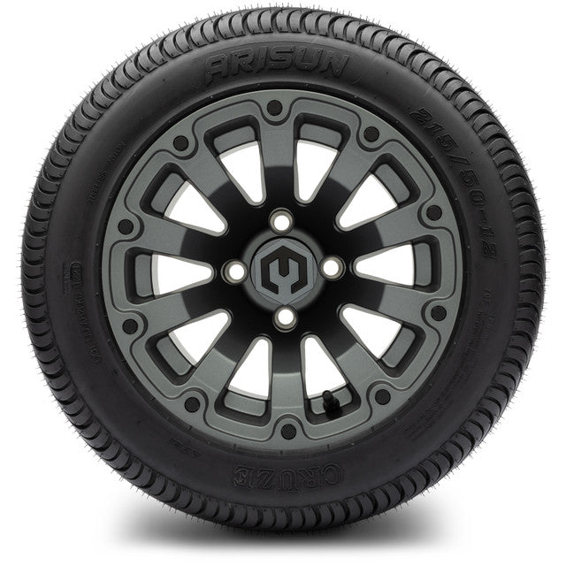 12" MODZ Bomber Matte Gunmetal - Tire and Wheel Combo