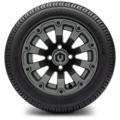 12" MODZ Bomber Matte Gunmetal - Tire and Wheel Combo