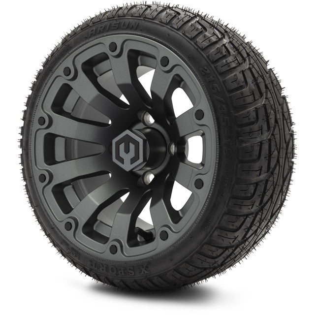 12" MODZ Bomber Matte Gunmetal - Tire and Wheel Combo