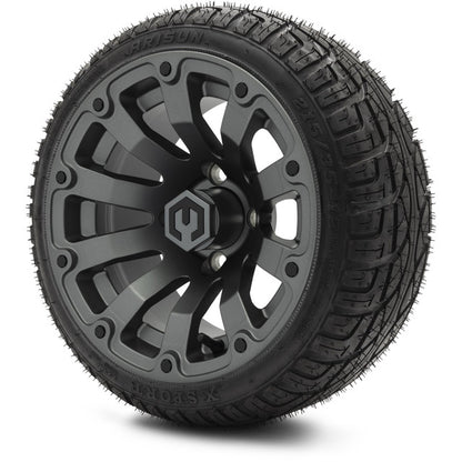 12" MODZ Bomber Matte Gunmetal - Tire and Wheel Combo