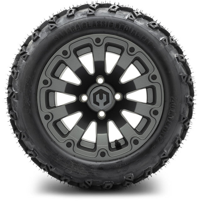 12" MODZ Bomber Matte Gunmetal - Tire and Wheel Combo