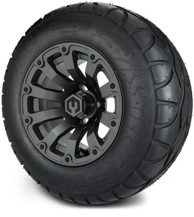 12" MODZ Bomber Matte Gunmetal - Tire and Wheel Combo