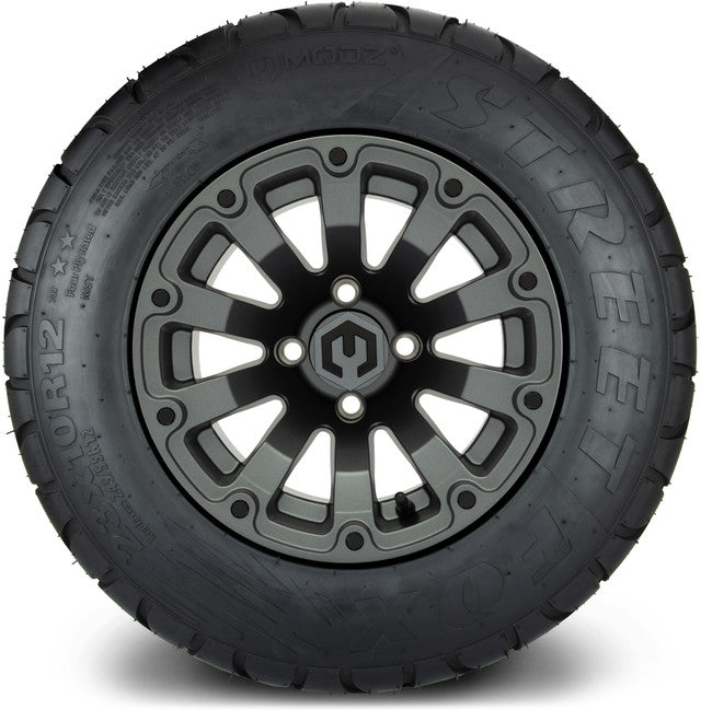 12" MODZ Bomber Matte Gunmetal - Tire and Wheel Combo