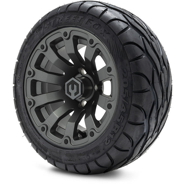 12" MODZ Bomber Matte Gunmetal - Tire and Wheel Combo