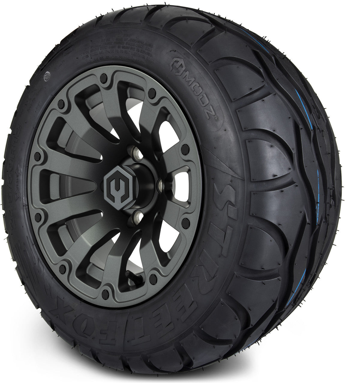 12" MODZ Bomber Matte Gunmetal - Tire and Wheel Combo
