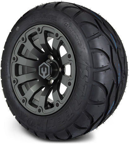 12" MODZ Bomber Matte Gunmetal - Tire and Wheel Combo