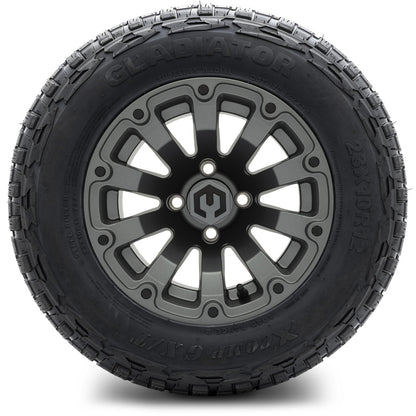 12" MODZ Bomber Matte Gunmetal - Tire and Wheel Combo