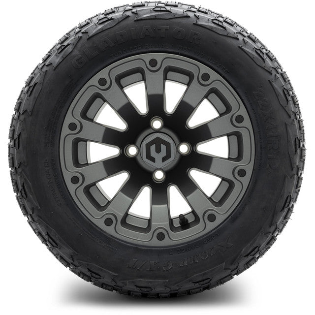 12" MODZ Bomber Matte Gunmetal - Tire and Wheel Combo