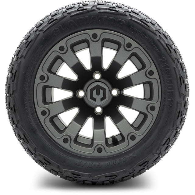 12" MODZ Bomber Matte Gunmetal - Tire and Wheel Combo