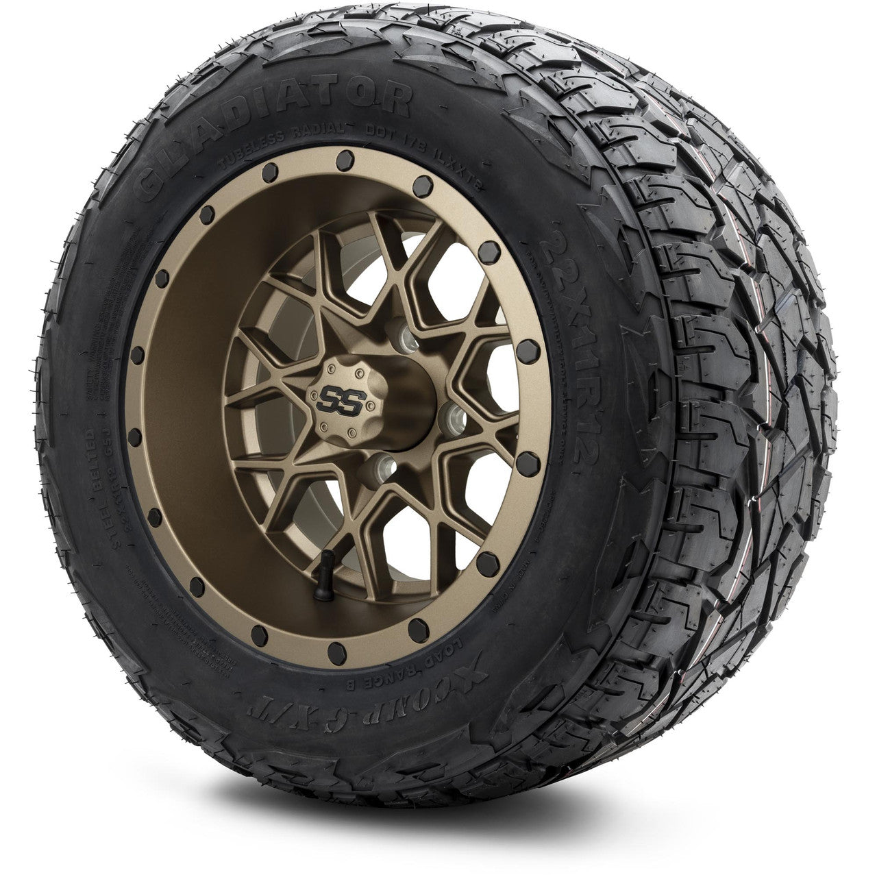 12" MODZ Vortex Matte Bronze - Tire and Wheel Combo