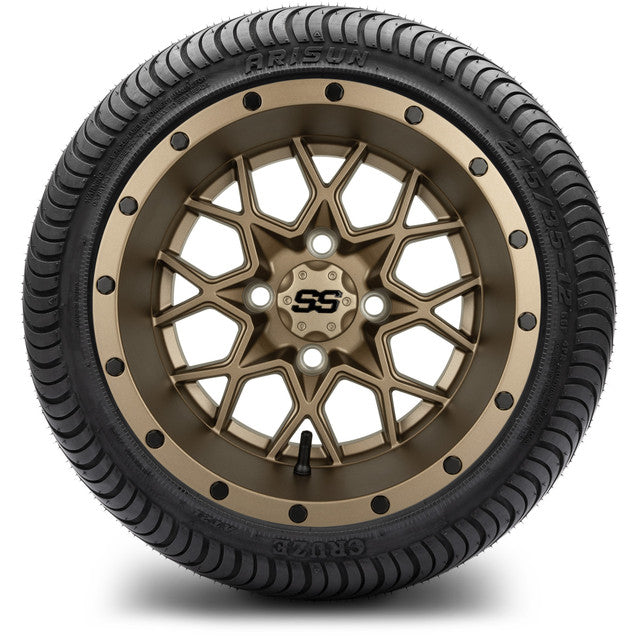 12" MODZ Vortex Matte Bronze - Tire and Wheel Combo