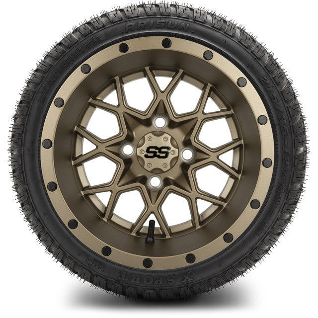 12" MODZ Vortex Matte Bronze - Tire and Wheel Combo