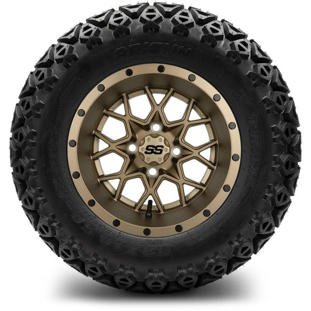 12" MODZ Vortex Matte Bronze - Tire and Wheel Combo