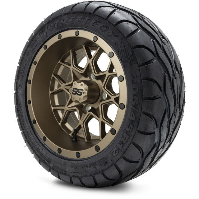 12" MODZ Vortex Matte Bronze - Tire and Wheel Combo