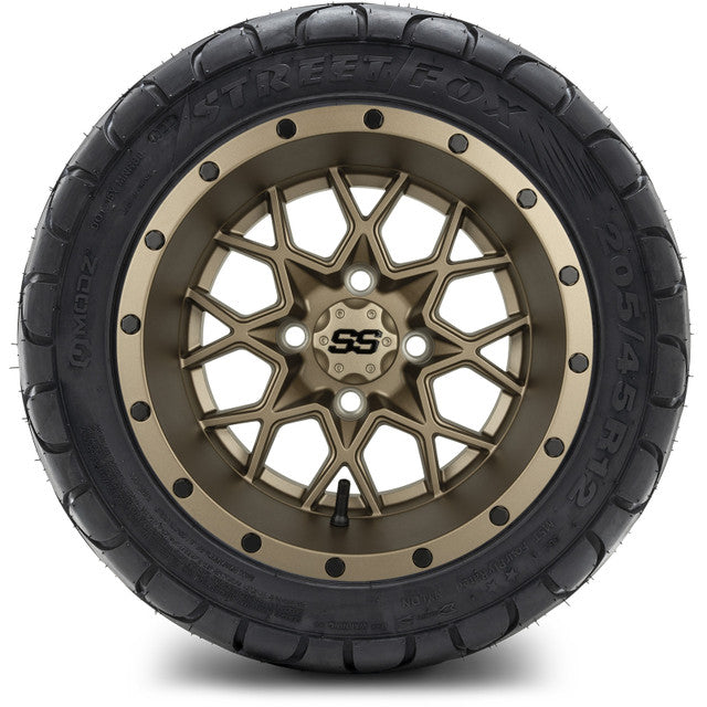 12" MODZ Vortex Matte Bronze - Tire and Wheel Combo