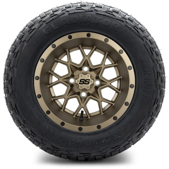 12" MODZ Vortex Matte Bronze - Tire and Wheel Combo