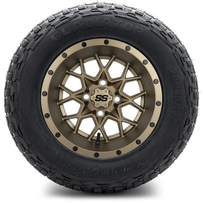 12" MODZ Vortex Matte Bronze - Tire and Wheel Combo