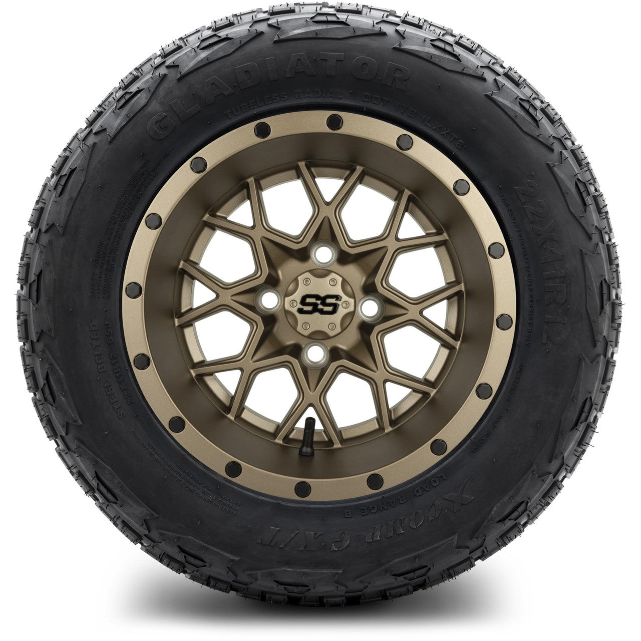 12" MODZ Vortex Matte Bronze - Tire and Wheel Combo